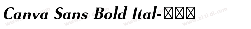 Canva Sans Bold Ital字体转换